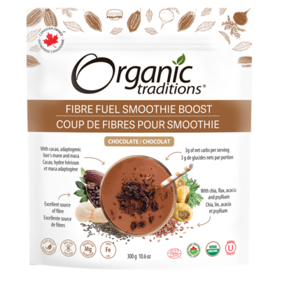 Organic Traditions Fibre Fuel Smoothie Boost Chocolate