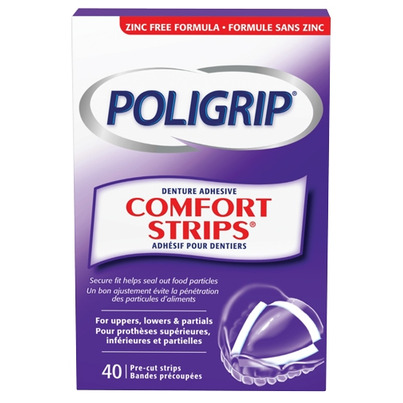 Poligrip Comfort Strips Denture Adhesive