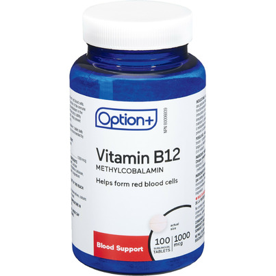 Option+ Vitamin B12 Methycobalamin 1000mcg