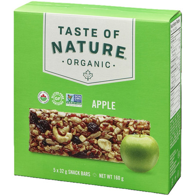 Taste Of Nature Organic Snack Bars Apple