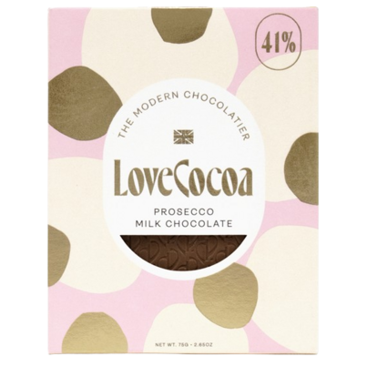 Love Cocoa Milk Chocolate Bar Prosecco