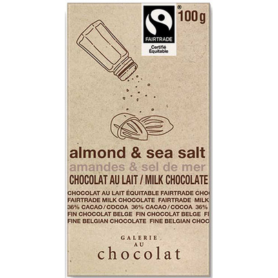 Galerie Au Chocolat Almond & Sea Salt Milk Chocolate Bar