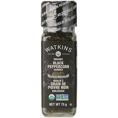 Watkins Organic Black Peppercorn Grinder