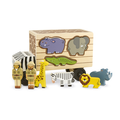 Melissa & Doug Animal Rescue Shape-Sorting Wooden Truck Toy