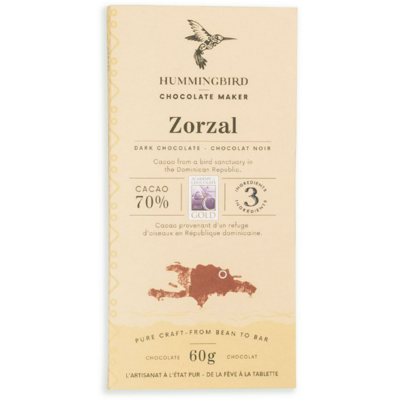 Hummingbird Chocolate Zorzal 70% Dark Chocolate