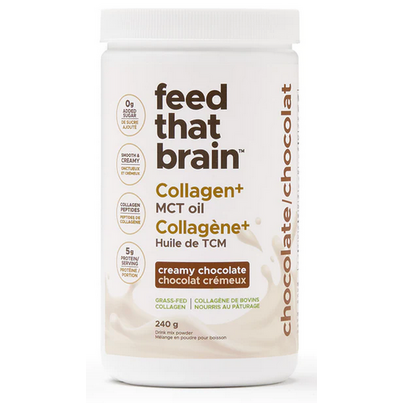 Feed That Brain Collagen + MCT Drink Mix Powder Chocolate