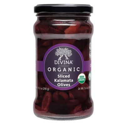 Divina Organic Kalamata Sliced Olives