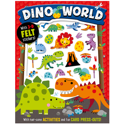 Make Believe Ideas Dino World 3-D Felt Sticker Activity Book