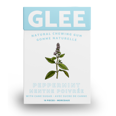 Glee Gum Peppermint Sweetened With Cane Sugar