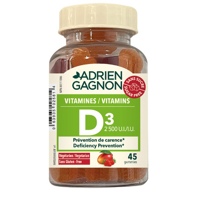 Adrien Gagnon Vitamin D  2500IU Sugar Free Gummies