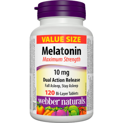 Webber Naturals Melatonin Maximum Strength Dual Action Release 10 Mg