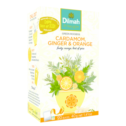 Dilmah Green Rooibos With Cardamom Ginger And Orange Infusion