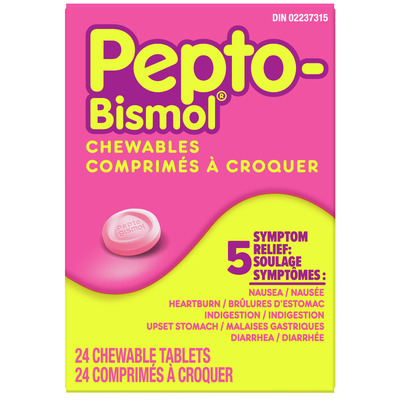Pepto-Bismol 5 Symptom Relief Chewable Tablet