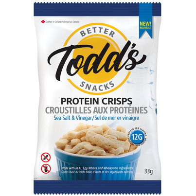 Todd's Better Snacks Protein Crisps Salt & Vinegar
