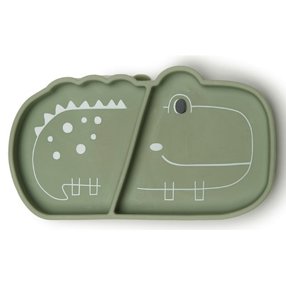 Loulou Lollipop Born To Be Wild Silicone Snack Plate Alligator