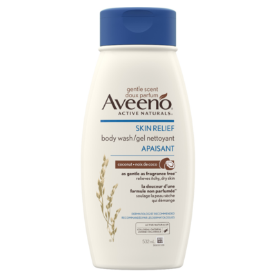 Aveeno Coconut Body Wash For Dry Skin Relief Gentle Scent