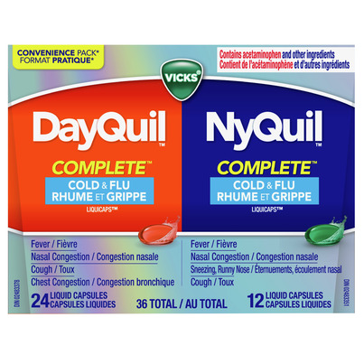 Vicks DayQuil NyQuil Complete Cold & Flu LiquiCaps Convenience Pack