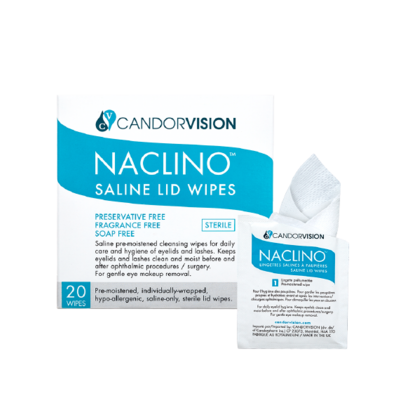 CandorVision NACLINO Saline Lid Wipes