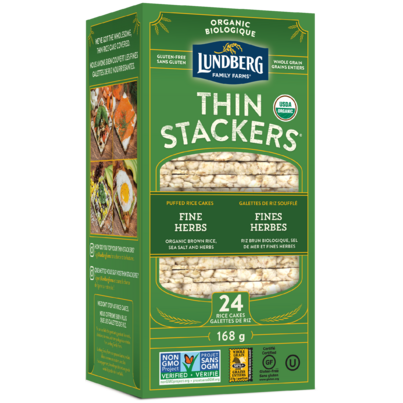 Lundberg Organic Thin Stackers Brown Rice Cakes Basil & Thyme