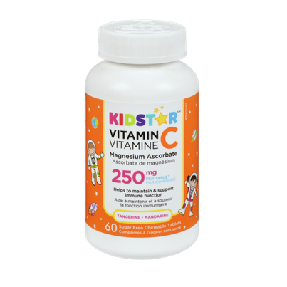 KidStar Nutrients Vitamin C Magnesium Ascorbate Tangerine