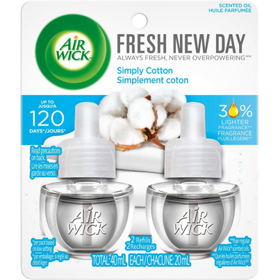 Air Wick Plug In Scented Oil Fresh New Day Simply Cotton