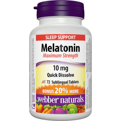 Webber Naturals Melatonin Quick Dissolve Maximum Strength 10mg