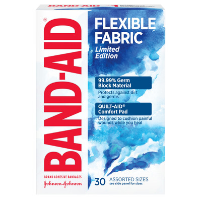 Band-Aid Flexible Fabric Bandages Watercolor