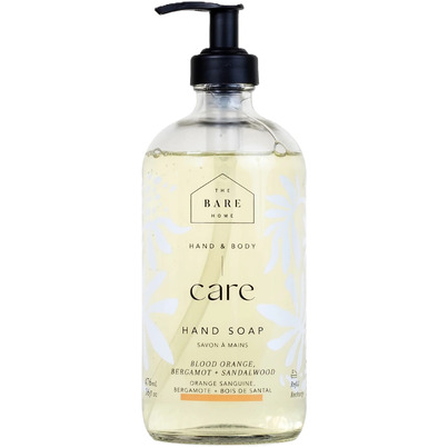 The Bare Home Glass Bottle Hand Soap Blood Orange + Bergamot + Sandalwood