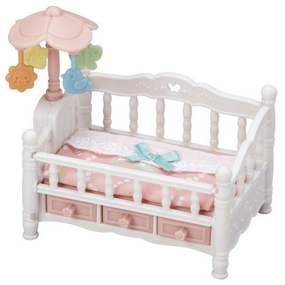 Calico Critters Crib With Mobile Dollhouse Furniture Set