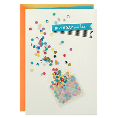 Hallmark Birthday Card With Confetti