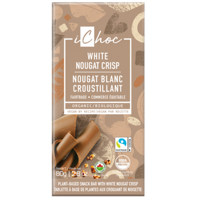 Ichoc White Nougat Crisp Chocolate Bar