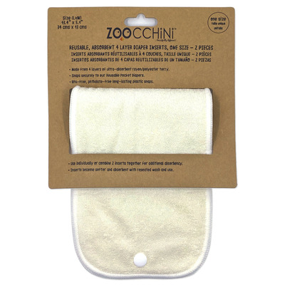 ZOOCCHINI Reusable Absorbent 4 Layer Pocket Diaper Inserts