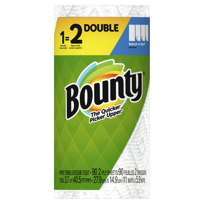 Bounty Paper Towels Double Roll Select A Size White