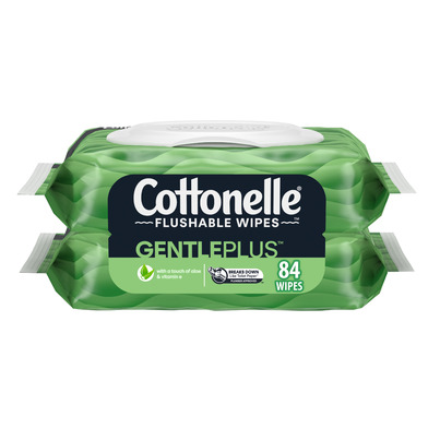Cottonelle GentlePlus Flushable Wet Wipes Aloe & Vitamin E