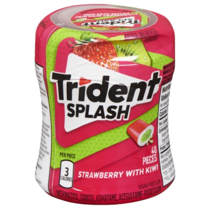 Trident Splash Strawberry With Kiwi Sugar-Free Gum Bottle