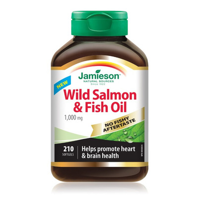 Jamieson Wild Salmon & Fish Oil 1,000mg No Fishy Aftertaste