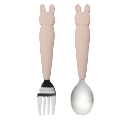 Loulou Lollipop Born To Be Wild Kids Spoon And Fork Set Bunny