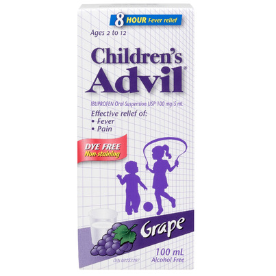 Advil Children's Oral Suspension Dye Free Grape