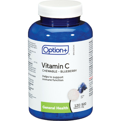 Option+ Vitamin C Chewable - Blueberry 500mg