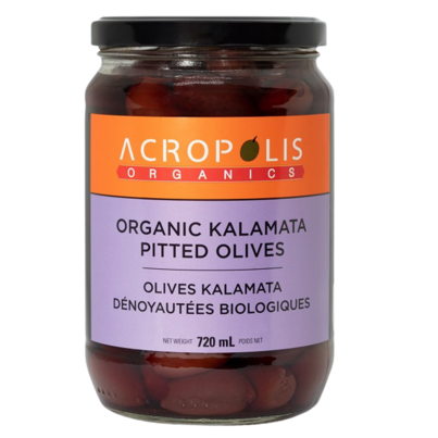 Acropolis Organics Organic Kalamata Pitted Olives