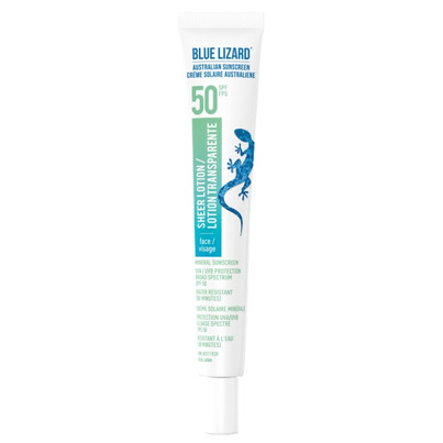 Blue Lizard Sheer Mineral Face Sunscreen Lotion SPF 50