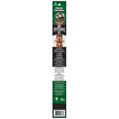 Country Prime Meats Dry Pepperoni Stick Classic