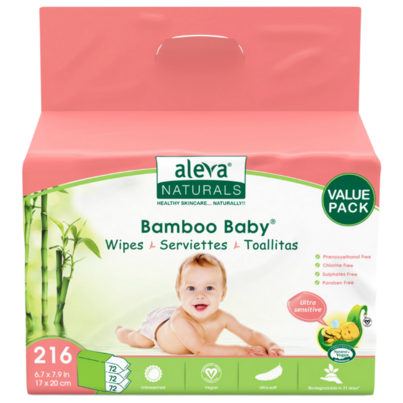 Aleva Naturals Bamboo Baby Wipes Ultra Sensitive Value Pack