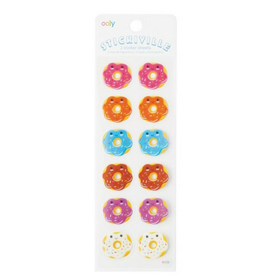 OOLY Stickiville Stickers Skinny Happy Donuts