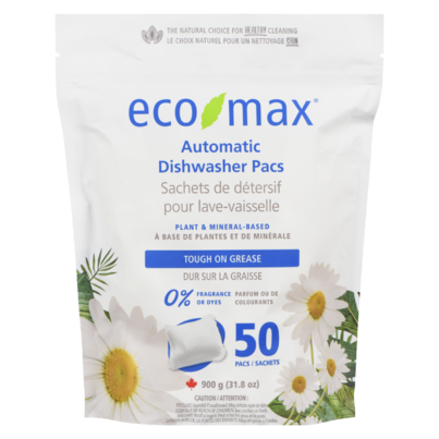 Eco-Max Automatic Dishwasher Pacs Fragrance-Free
