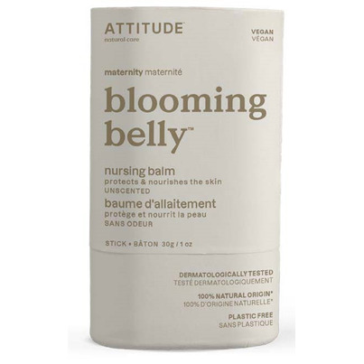 ATTITUDE Blooming Belly Bar Nursing Balm Unscented