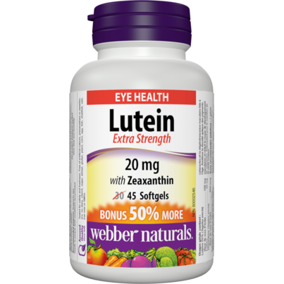 Webber Naturals Extra Strength Lutein 20mg With Zeaxanthin