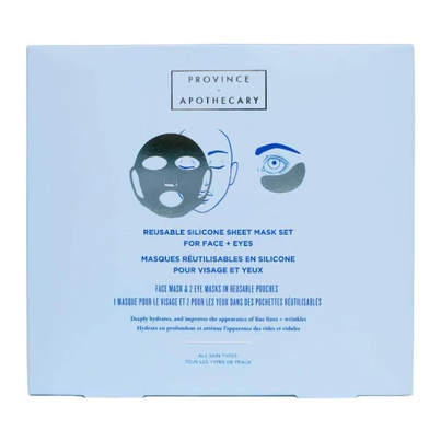 Province Apothecary Reusable Silicone Sheet Mask Set For Eyes + Face