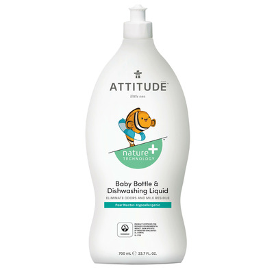 ATTITUDE Nature+ Little Ones Baby Bottle & Dishwashing Liquid Pear Nectar