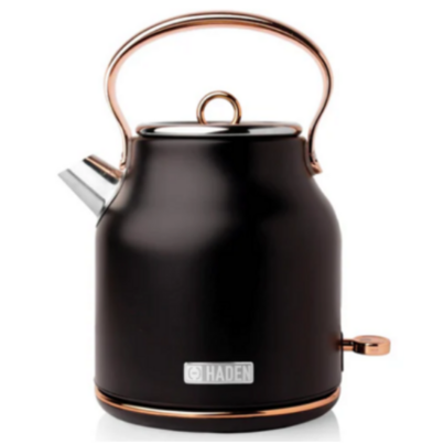 Haden Heritage Electric Kettle Black And Copper